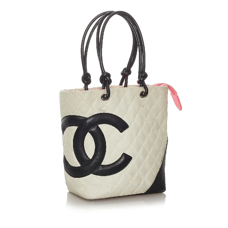 Chanel Designer Handbag with Unique DesignChanel Cambon Ligne Lambskin Leather Tote Bag (27559)