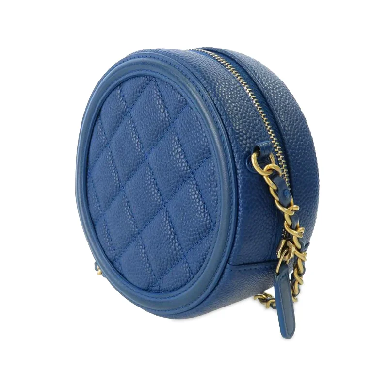 Chanel Small Crossbody Bag for TravelChanel Caviar CC Filigree Round Crossbody (mZOwMh)