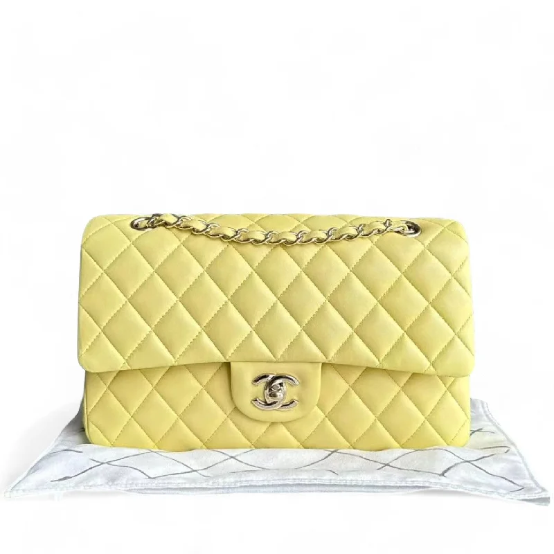 Chanel Chain Strap Handbag for Everyday UseChanel Classic Flap Medium - 25CM Quilted Lambskin Yellow Gold Hardware Series 24