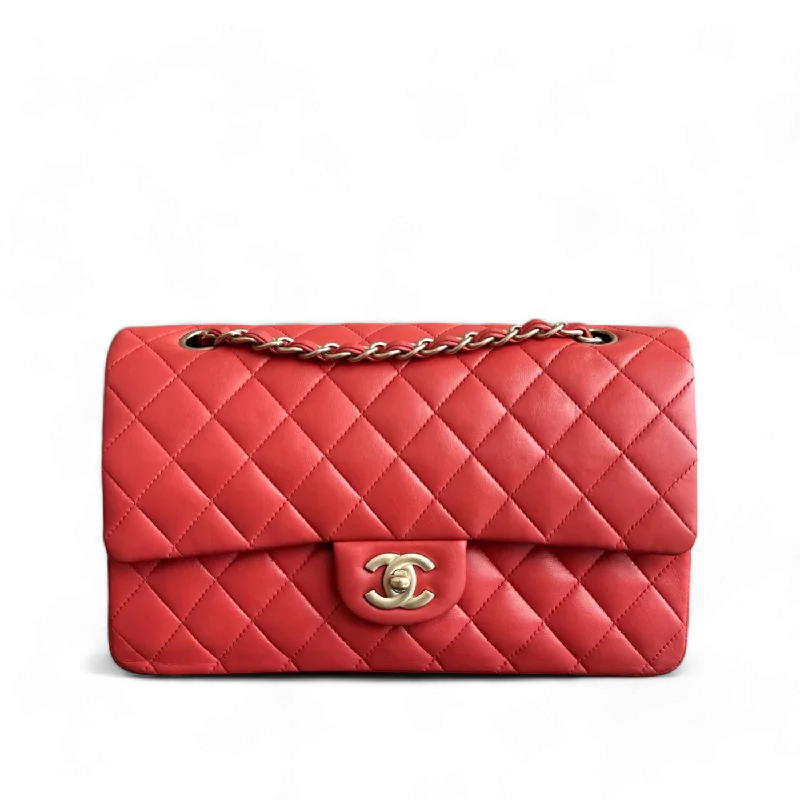 Chanel Vintage Inspired Handbag for Retro LoversChanel Classic Flap - Medium Lambskin Salmon Pink GHW No 13