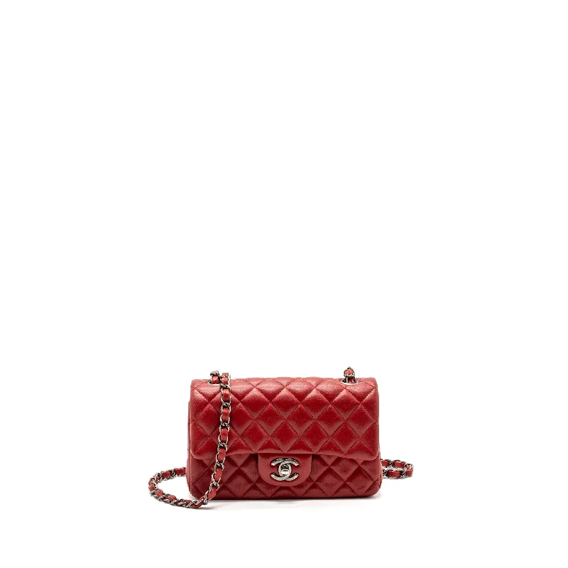 Chanel Limited Edition Handbag for CollectorsChanel Classic Mini Rectangular Flap Bag Lambskin Red Ruthenium Hardware