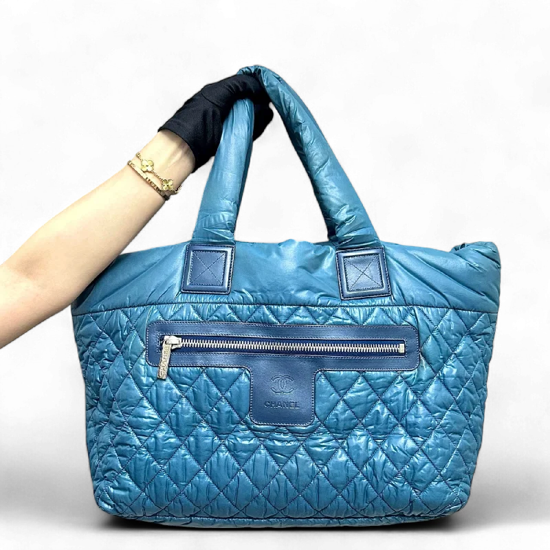 Chanel Small Crossbody Bag for TravelCoco Cocoon Quilted Nylon Tote Blue No 13