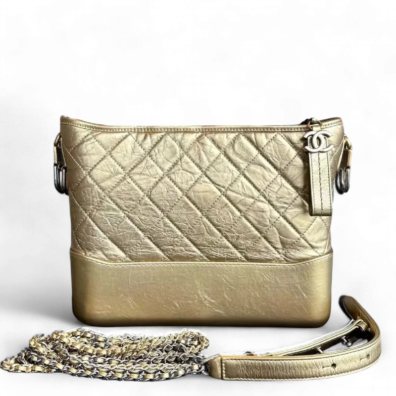 Chanel Quilted Leather Shoulder Bag for FashionistasChanel Gabrielle Hobo Medium 28CM Quilted Calfskin Gold GHW