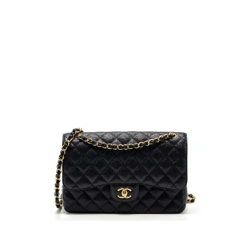 Chanel Limited Edition Handbag for CollectorsChanel jumbo classic double flap bag caviar Black GHW