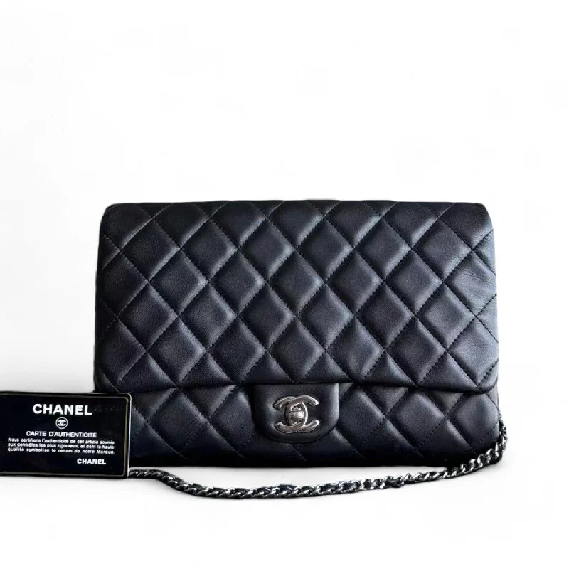 Chanel Colorful Handbag for Spring OutfitsChanel Timeless Flap - Single Flap Clutch Quilted Lambskin Black Silver Hardware Series 17