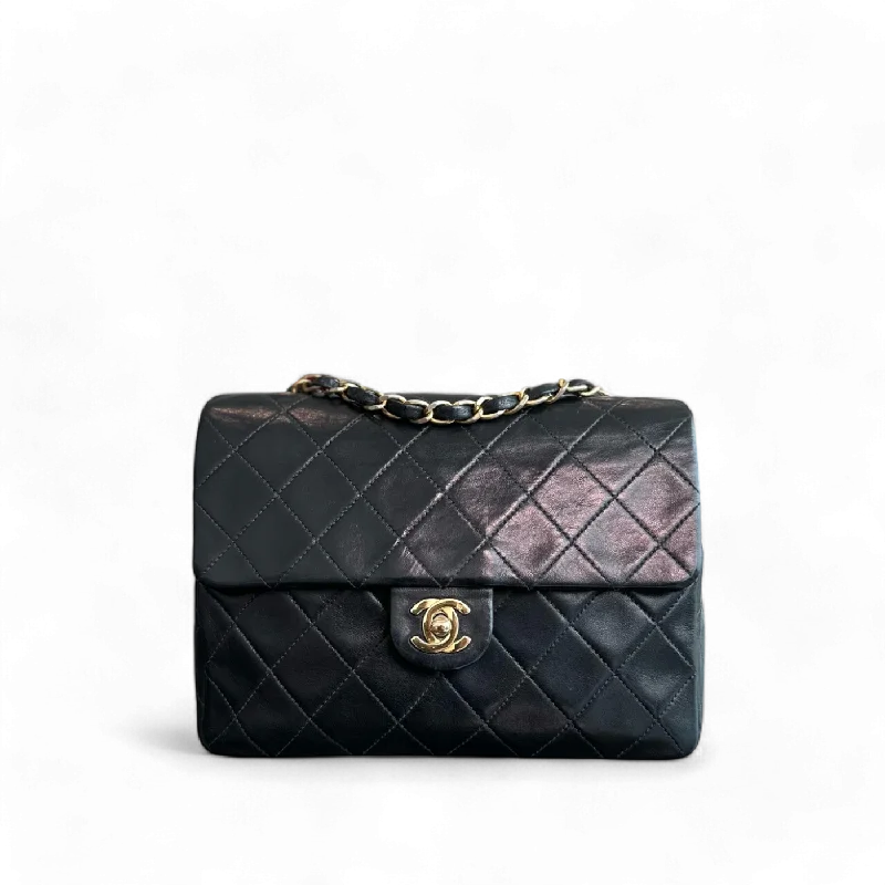 Chanel Lightweight Handbag for Daily ErrandsVintage Classic Flap 20CM Mini Square Black GHW