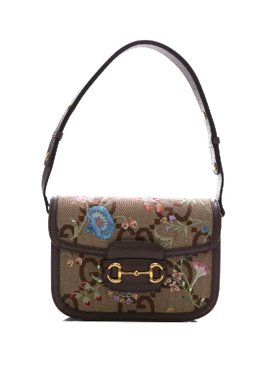 Chanel Small Crossbody Bag for TravelFloral 1955 Horsebit Shoulder Bag