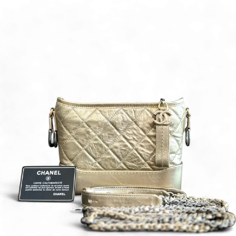 Chanel New Arrival Handbag with Gold HardwareChanel Gabrielle Small - Hobo Quilted Calfskin Gold GHW No 23