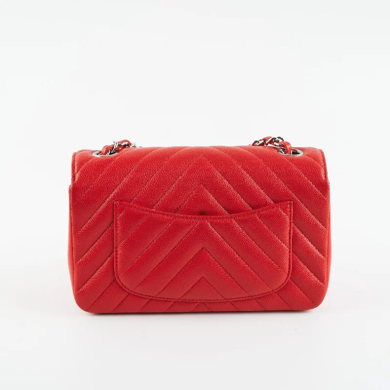 Chanel Designer Handbag with Unique DesignChanel Mini Rectangular Cavair Red