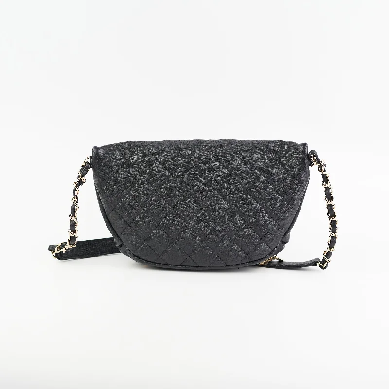 Chanel Quilted Leather Shoulder Bag for FashionistasChanel Caviar Quilted Business Affinity Waist Belt Bag Black