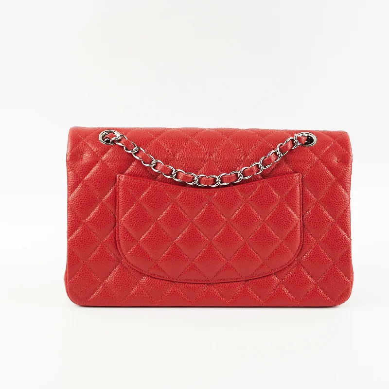 Chanel Luxury Handbag for High - End EventsChanel Classic Flap Medium Caviar Red