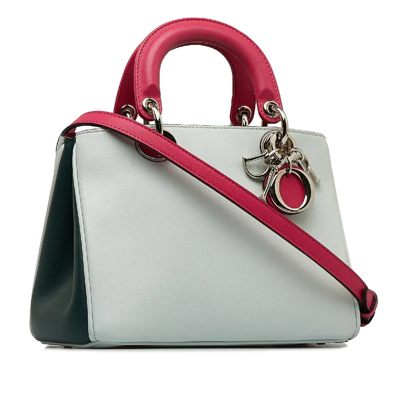 Christian Dior Saddle bags with a studded trim for a bold lookDior Mini Diorissimo Tricolor Satchel (iouJ75)