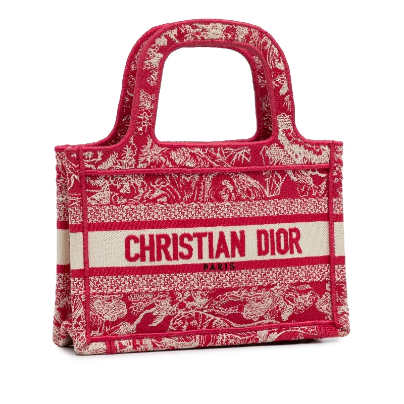 Christian Dior Saddle bags with a distressed leather finishDior Mini Embroidered Book Tote (Z9ojZZ)