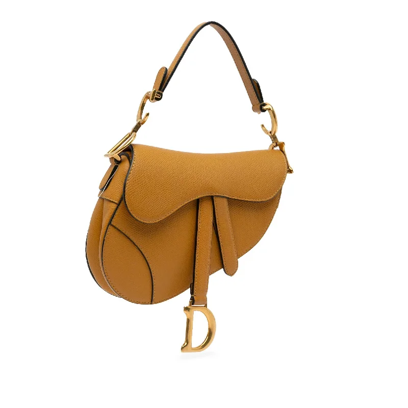 Christian Dior backpacks with a sleek, minimalist silhouetteDior Mini Grained Calfskin Saddle Bag (i4LwSA)