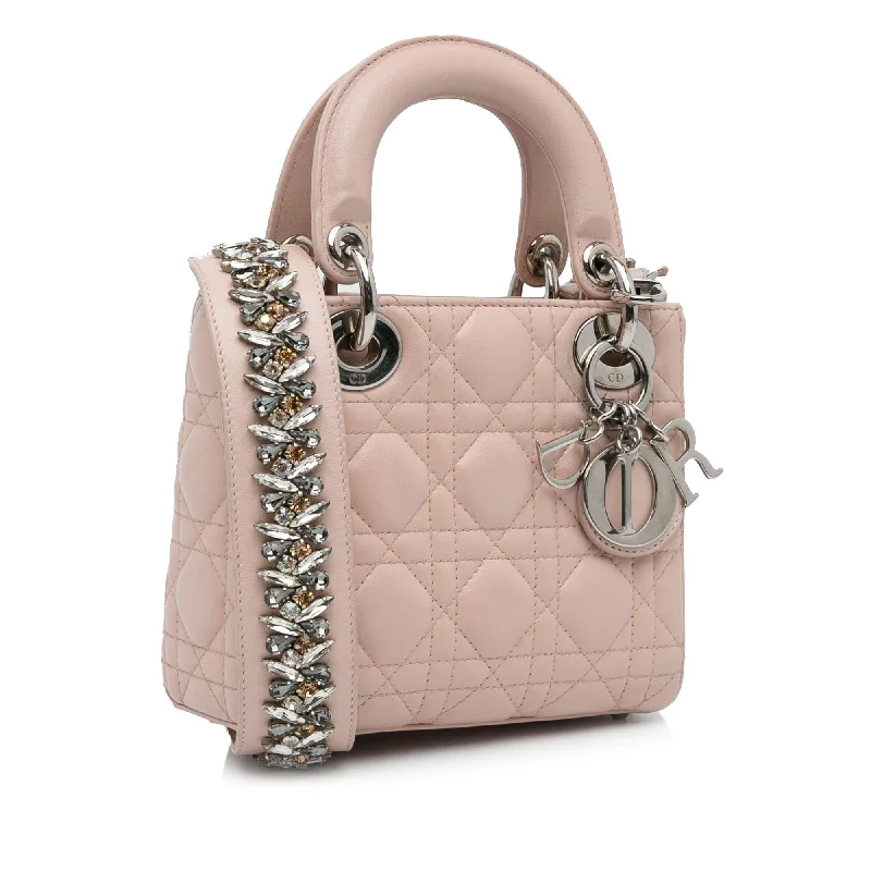 Trendsetting Christian Dior crossbody bags with a colorful strapDior Mini Lambskin Cannage Lady Dior (6R4OLG)