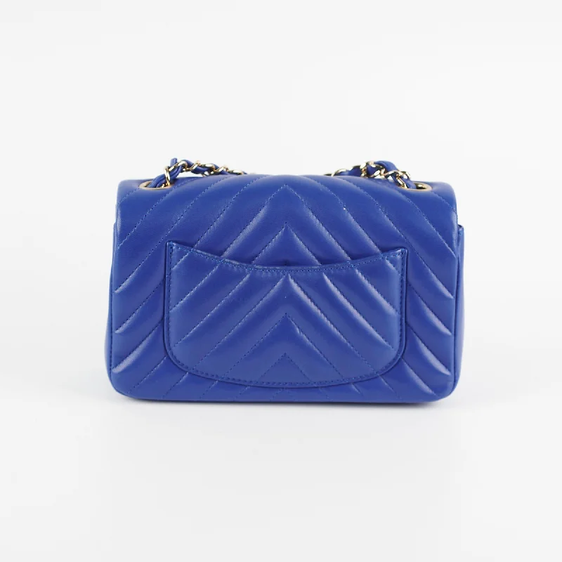 Chanel Limited Edition Handbag for CollectorsChanel Mini Rectangular Chevron Blue