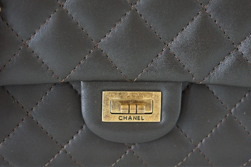 Chanel Designer Handbag with Unique DesignChanel Bag 2.55 Medium Classic Double Flap Dark Olive Khaki New