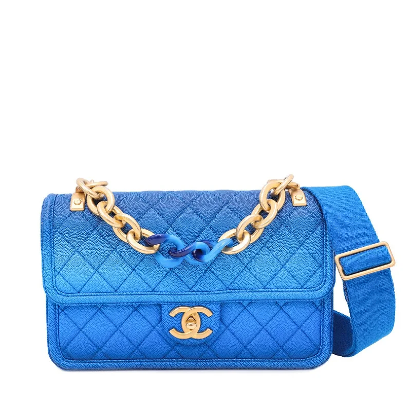 Chanel Black Handbag for Business MeetingsChanel Ambre Blue CC Sunset On The Sea Flap Bag