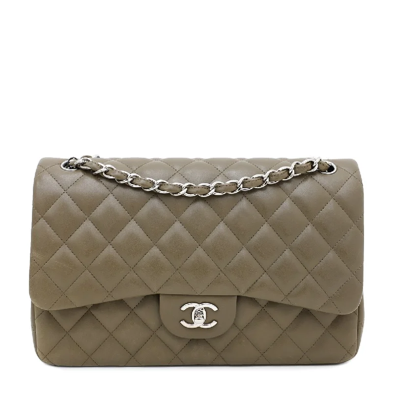 Chanel Classic Flap Bag for Evening PartyChanel Artichoke Green Classic CC Double Flap Bag Jumbo