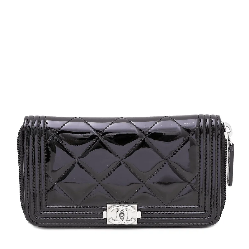 Chanel Small Crossbody Bag for TravelChanel Black CC Boy Zip Wallet