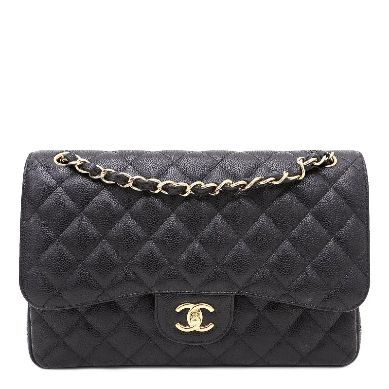 Chanel Chain Strap Handbag for Everyday UseChanel Black CC Classic Double Flap Jumbo Bag