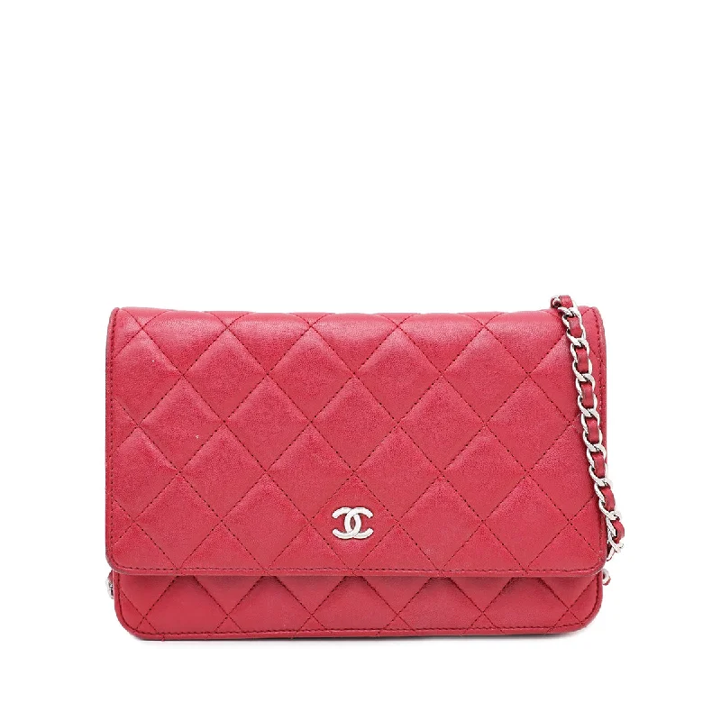 Chanel Handbag with Adjustable Strap for ComfortChanel Red CC Flap WOC