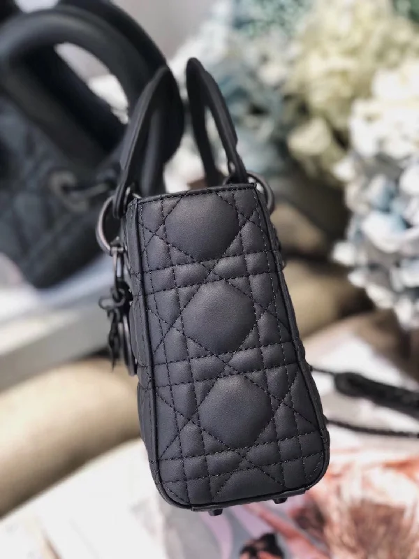 Luxury Christian Dior crossbody bags with a chain - link strapDior Lady Dior Mini Chain So Black Bag