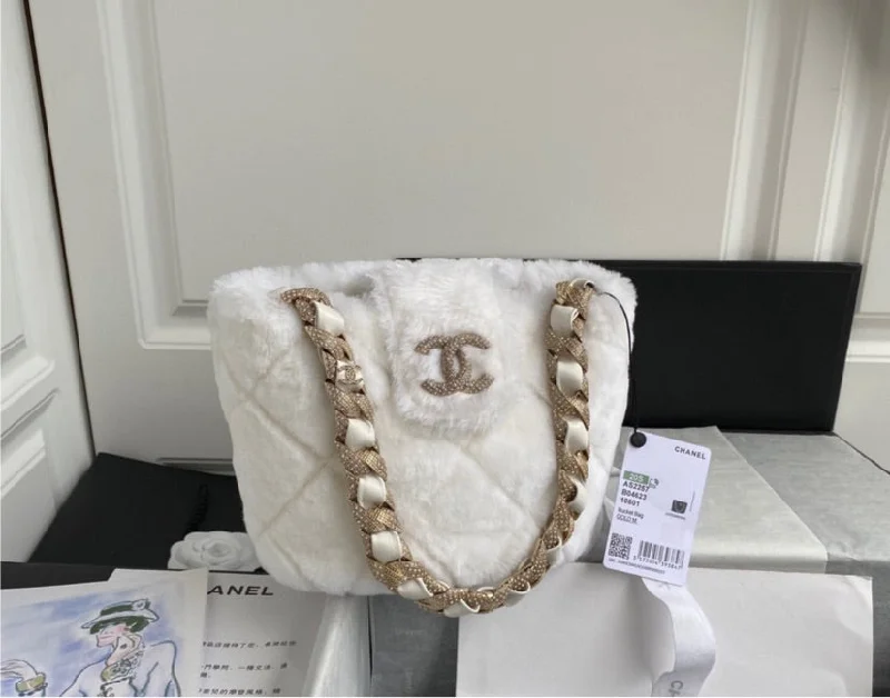 Chanel Vintage Inspired Handbag for Retro LoversFur material Chanel Handbag