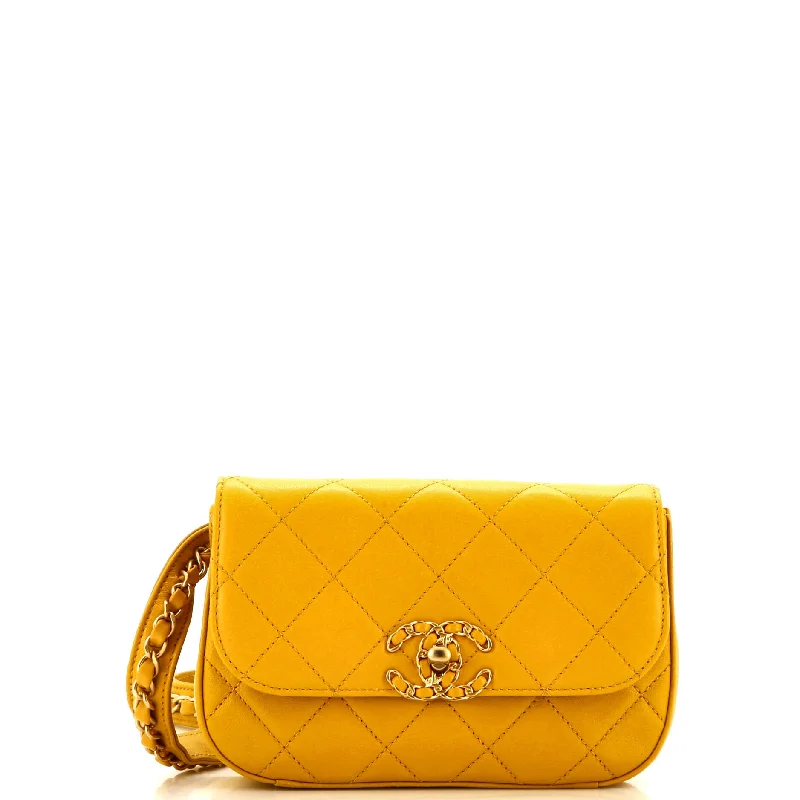 Stylish Christian Dior shoulder bags with a tassel - adorned zipperChain Infinity Waist Bag Quilted Lambskin