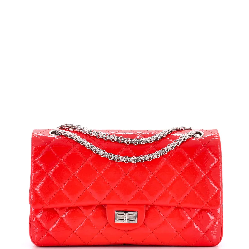 Christian Dior bags with a zip - top closure and multiple compartmentsReissue 2.55 Flap Bag Quilted Crinkled Patent 225