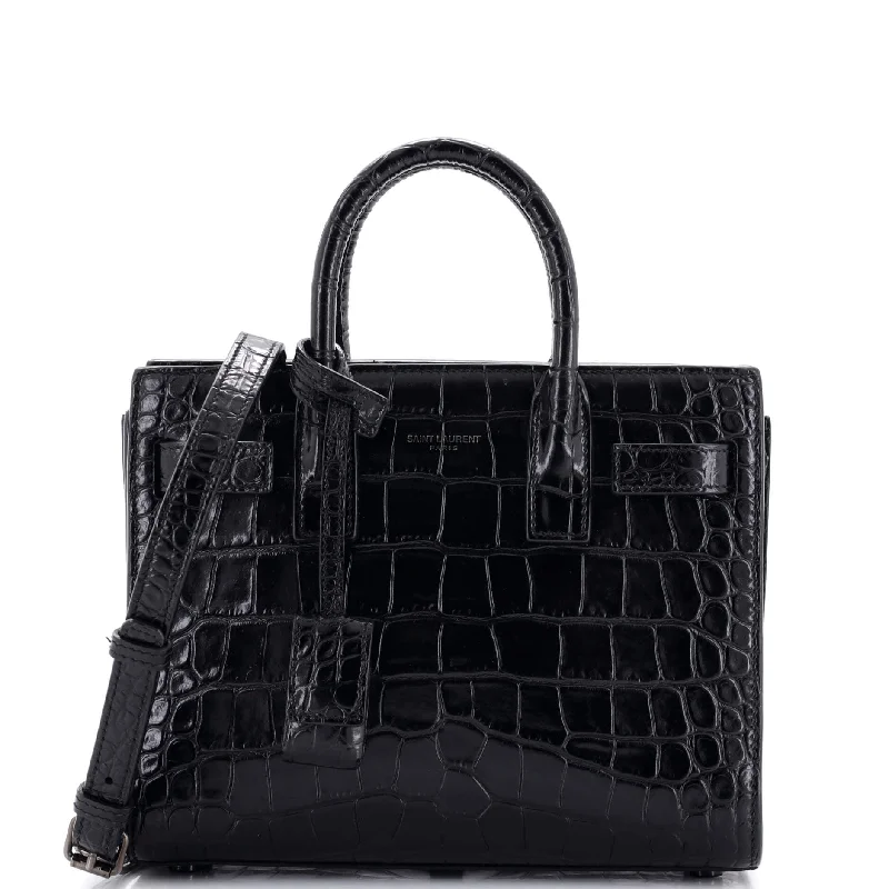 Contemporary Christian Dior handbags with a unique shapeSac de Jour NM Bag Crocodile Embossed Leather Nano