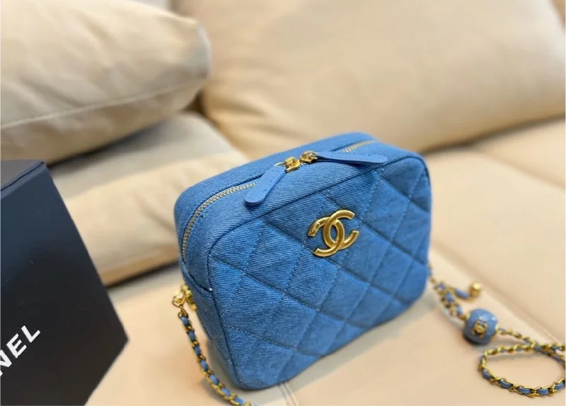 Chanel All - Match Handbag for Versatile StylingNew Chanel Blue Jean crossbody