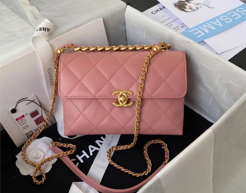 Chanel Chain Strap Handbag for Everyday UseNew leather Chanel woman handbag